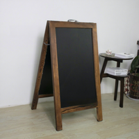 Tableau d'affichage double face en bois de style pastoral moderne pour bar, café, mariage, art