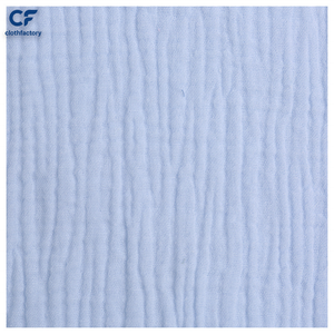 Rouleaux en gros de tissu mousseline double gaze 100% coton, doux, plissé, uni, blanc teint, pour emmaillotage bébé, à prix abordable - Product Image 4