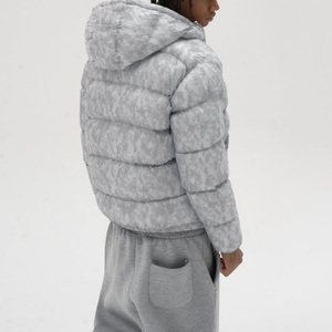 Blouson matelassé <span class=keywords><strong>extra</strong></span> épais zippé, coupe oversize ample, couleur unie, coupe courte, coupe-vent et imperméable - Product Image 4