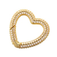 Collier à faire soi-même personnalisé 18k rond Bracelet fermoir cœur Mousqueton plaqué or vis ovale Fermoirs fantaisie en argent 925 pour la fabrication de bijoux