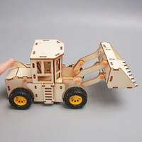 Montacargas Solar de Juguete, Modelo Hecho a Mano, Ecológico, Corte Láser, Fácil Montaje, Material Didáctico Escolar