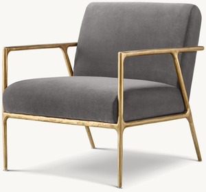 Ensemble de canapés modernes et luxueux pour salon, style INS, mobilier d'intérieur, canapé forgé en acier inoxydable massif et martelé à la main - Product Image 1