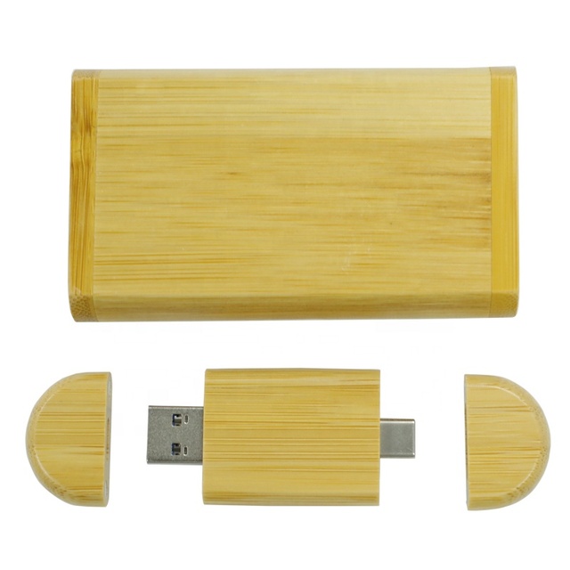 Fast Shipping High Qualified Wood Otg Type c 2in1 Pendrive Customized Eco-friendly Laser Engraving Wooden Usb Flash Drives