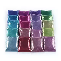 Vente en gros en vrac 1 kg/sac Poudre de paillettes fines biodégradable en fibres végétales de couleurs hexagonales irisées pour la décoration de Noël