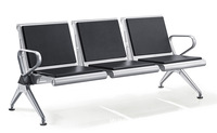 Ekintop Banc D'Attente Trois Places Économique Personnalisable, Chaise D'Attente pour Hôpital, Aéroport, Banc Public en Acier Inoxydable
