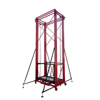 Plateforme de travail mobile électrique pliable avec échafaudage et élévateur, conception stable à vérins, plateforme élévatrice électrique pour échafaudage