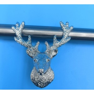 Zinc Alloy Deer Head Furniture Handles <b>Cabinet</b> Drawer Novelty Shape <b>Rustic</b> Design Durable Hardware Accessories - Product Image 3
