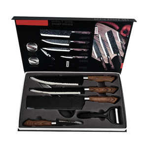 Ensemble de couteaux de cuisine 6 pièces très vendu, ensemble de couteaux en acier inoxydable 3CR13, personnalisation acceptée, idéal pour les cadeaux d'affaires - Product Image 6