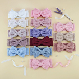Diademas de punto acanalado con lazo <span class=keywords><strong>para</strong></span> bebé, diseño nuevo, <span class=keywords><strong>turbante</strong></span> elástico suave, accesorios lindos <span class=keywords><strong>para</strong></span> el cabello de recién nacidos, <span class=keywords><strong>para</strong></span> niñas pequeñas, uso diario - Product Image 1
