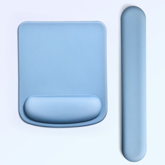 Custom Memory Foam Wrist Rest Mouse Pad and Keyboard Hand Rest Set Promotion Gift with Comfortable Mouse Mat