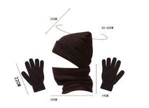 Ensemble 3 pièces bonnet, gants et écharpe unisexe en tricot – Bonnets, gants d'hiver et cache-cou polaire en gros – Cadeau promotionnel - Product Image 2