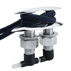 Crampon de mouillage escamotable dissimulé en acier inoxydable 316 de qualité supérieure, robuste, avec manchon de protection en caoutchouc et double goujon traversant - Product Image 1