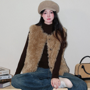 Manteau en fausse fourrure d'hiver personnalisé, blanc, fait main, <span class=keywords><strong>sans</strong></span> manches, pour femmes - Product Image 1