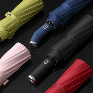 ร่มพับ 3 ตอน ดีไซน์แปลกใหม่ ไฟฉายอัตโนมัติ LED 12 ซี่โครง ขนาดเส้นผ่านศูนย์กลาง 105 ซม. ผลิตจากวัสดุโพลีเอสเตอร์ สำหรับกันฝนและกันแดด - Product Image 6