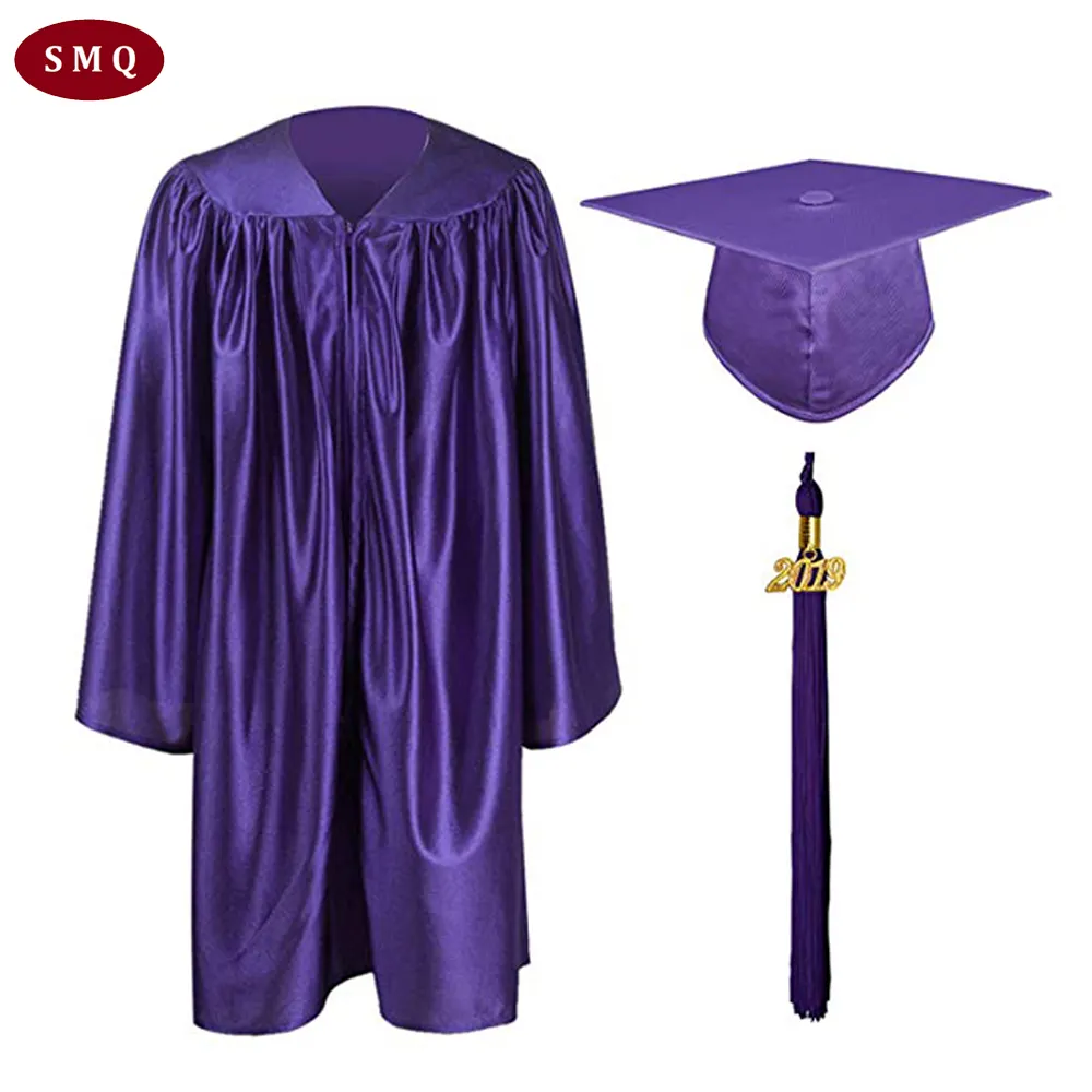 graduation gown child Shiny Graduation hat Gown and Tassel