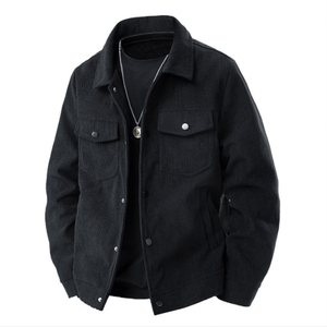 Nouvelle veste décontractée pour <span class=keywords><strong>homme</strong></span> printemps-automne 2025, <span class=keywords><strong>légère</strong></span>, en peluche, avec poches et boutons, couleur unie - Product Image 2