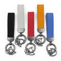 Porte-clés en cuir de vachette véritable de qualité supérieure, logo gravé au laser personnalisé, quincaillerie en alliage, style vintage, pour cadeaux d'affaires