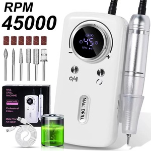 Vente directe d'usine, lime à ongles électrique rechargeable professionnelle portable, 45000 tr/min, polissage optimal, dissolvant de vernis à ongles - Product Image 2