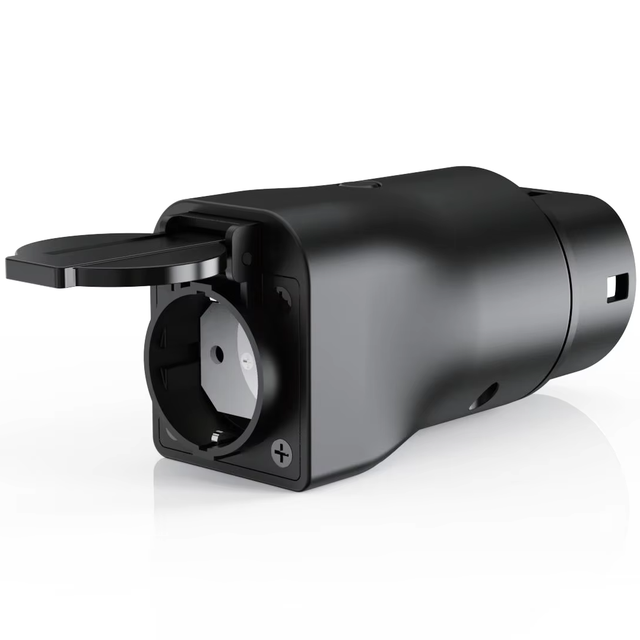 New Type2 V2L Vehicle Load EV Charger Adapter 16A Plug IP54 CE/FCC/RoHS Certified Nengrui NRV2L-01 250VAC Copper Alloy Silver