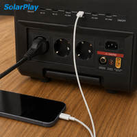 Générateur solaire LiFePO4 3600W 3840Wh à onde sinusoïdale pure, compatible voiture, charge rapide avec panneau 200W, stock UE/US pour la maison et l'extérieur