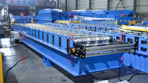 Voll automatische hochgenaue trapezförmig glasierte Fliesen walzen form maschine Dach gestaltete farbige Stahl fliesen mit Getriebe pumpe - Product Image 5