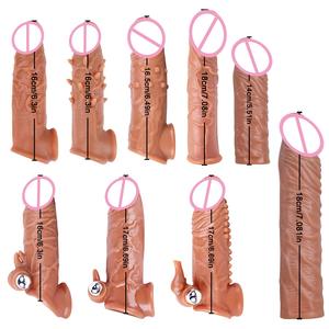 Kovida Großhandel Verzögerte Ejakulation Penisring Maispunkt Rabbit Vibrator-Ei Dildo Kondom Penis-Sleeve-Abdeckung Große Penisvergrößerungs-Sleeve - Product Image 1