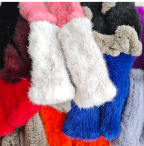 Gants d'hiver sans doigts en fourrure de vison thermiques tactiles pour l'extérieur, coupe-vent, extensibles, avec manchette longue, doux et chauds, pour la conduite - Product Image 5