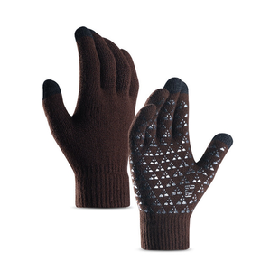 <span class=keywords><strong>Guanti</strong></span> Invernali Unisex con <span class=keywords><strong>Dita</strong></span> Intere per Touchscreen, Antiscivolo con Gel <span class=keywords><strong>di</strong></span> Silicone, Polsino Elastico, Termici con Fodera in Morbida <span class=keywords><strong>Lana</strong></span> per Ciclismo, Sci e Feste - Product Image 2