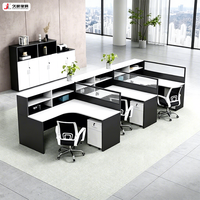 Bureau de travail commercial de luxe JIUSHUN, poste de travail pour employés, cloison de bureau, bureau d'ordinateur