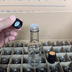 Botella <span class=keywords><strong>de</strong></span> vidrio transparente vacía <span class=keywords><strong>de</strong></span> 100ml, 150ml, 250ml con tapa negra para envasar salsa picante, chile, o <span class=keywords><strong>tabasco</strong></span>. - Product Image 4