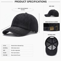 Casquette de baseball en jean vintage de luxe personnalisée avec logo, patch PVC, broderie à la main, douce, réglable, formelle et décontractée, style Papa