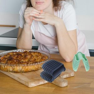 Maniques de cuisine en silicone imprimé résistantes à la chaleur, mini-serviettes de cuisson, gants de cuisine, lavables au lave-vaisselle, avec poignée antidérapante pour la pâtisserie - Product Image 5