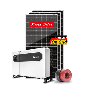 Système solaire photovoltaïque Rosen 50KW <span class=keywords><strong>triphasé</strong></span> connecté au réseau avec panneaux solaires, onduleur, batterie 51.2v200ah, câbles, etc. - Product Image 1