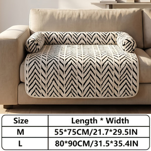 Pet Mat Rectangle Black Plush Thickened Non-Slip For <b>Dog</b> <b>Sofa</b> <b>Bed</b> Four Seasons Use - Product Image 2