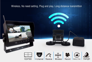 Richmor อุปกรณ์ช่วยถอยหลัง<span class=keywords><strong>รถ</strong></span>จอภาพ HD สำหรับ<span class=keywords><strong>รถ</strong></span>บรรทุกกล้องสำรองจอภาพไร้สายขนาด7นิ้ว - Product Image 6