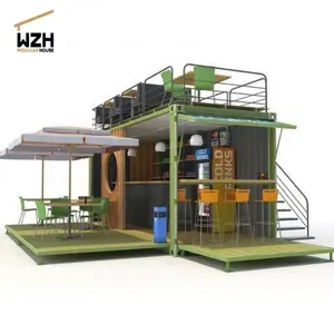 팝 업 카페 커피 숍 design building 집 container 조립식 from China supplier