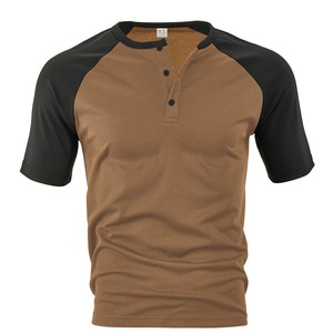 Camiseta Henley de manga corta para hombre, de secado rápido, con bloques de color, ligera, que absorbe la humedad, informal, tipo polo, para el tiempo libre. - Product Image 5