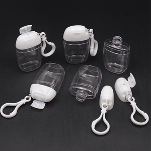 Bouteille en plastique PET miniature personnalisable pour cosmétiques, 30 ml, contenants de désinfectant pour les mains de voyage avec bouchon à clapet - Product Image 1