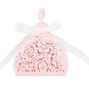 Paquete de regalo de San Valentín láser papel chino recortes tarjetas caramelo Chocolate caja de embalaje para regalos de boda arte artesanal reciclable - Product Image 1