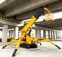 Grue araignée électrique/diesel 5 tonnes à bras pliable, conception compacte pour le levage de verre en garage souterrain