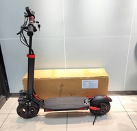 Patinete Eléctrico Plegable de 1200W con Batería de Litio de 18Ah para Neumáticos Todoterreno de 11 Pulgadas, Resistente al Agua, Carga Máxima de 150 kg, Control por Aplicación, Aleación de Aluminio