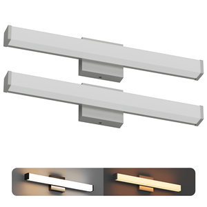 ETL Barre lumineuse de vanité de salle de bain moderne 36 pouces Dimmable 5CCT Applique murale LED sur miroir Lumière de vanité noire pour toilettes - Product Image 6