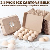Boîtes de rangement pour œufs en carton biodégradable et recyclable, sur mesure, écologiques, jetables, en pulpe, pour 6/8/12 œufs