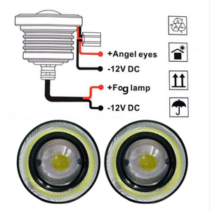 LED COB <span class=keywords><strong>Angel</strong></span> <span class=keywords><strong>Eyes</strong></span> Luce di Marcia diurna UNA Coppia/Set 64 millimetri/76 millimetri/89 millimetri 30W Auto Universale Luci di Nebbia per BMW per Benz HotSale - Product Image 1