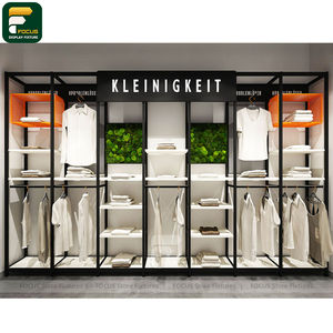 Moderno Exhibidor de Moda para Tiendas, Armario Colgante de Pared Completa para Ropa, Estante de Cristal, Zona de Presentación de Marca - Product Image 5