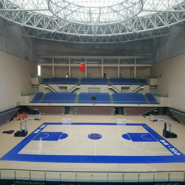 Custom hardwood indoor basketball court sports wood flooring