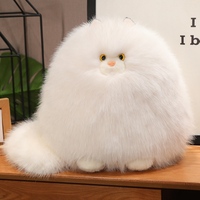 Jouet en peluche de chat persan blanc doux le meilleur animal en peluche des enfants avec le remplissage de coton de pp et la doublure de maille