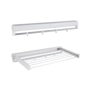 Cordes à <span class=keywords><strong>linge</strong></span> murales pliables en métal Supports de séchage pliables intérieurs/extérieurs pour économiser la cuisine Supports de séchage cachés - Product Image 3
