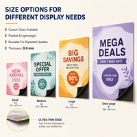 Affiche magnétique POP facilement modifiable pour la promotion en magasin, la publicité, la vitrine, la campagne de marque, nouvelle panneau d'affichage