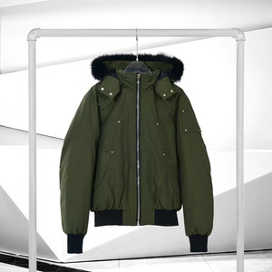 Giacca invernale da <span class=keywords><strong>uomo</strong></span> in piuma d'oca calda, stile canadese, <span class=keywords><strong>parka</strong></span> antivento alla moda per esterni con cappuccio in pelliccia - Product Image 3